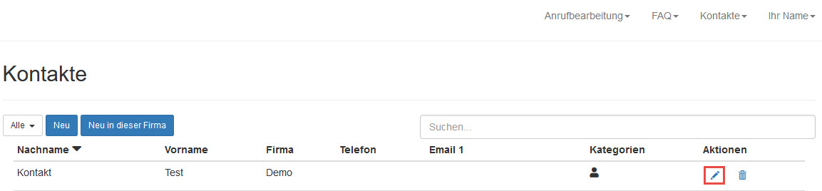 Mitarbeiter öffnen