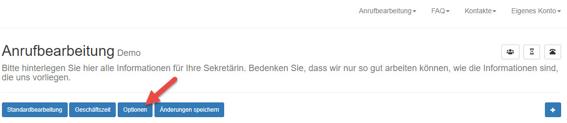 Optionen_Sekretariatsservice