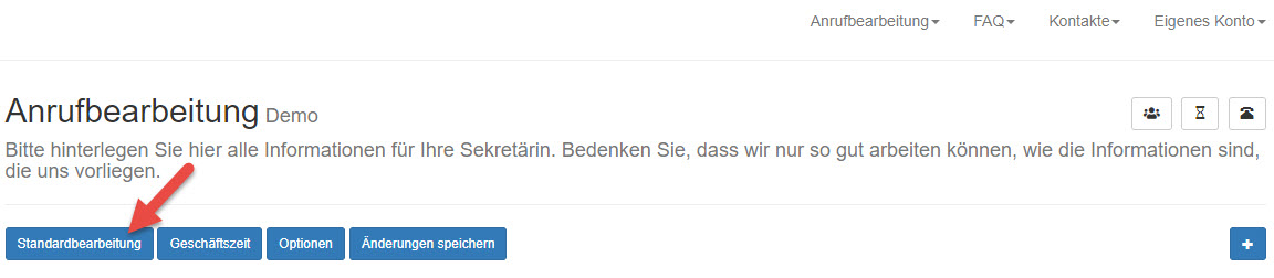 Telefon Sekretariat Standardbearbeitung