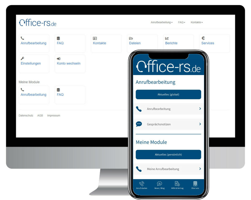 Telefonservice nicht nur als Desktop Version. Auch als Mobile App erhältlich.